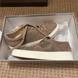 Vaneli Women's Brown Suede Sneakers